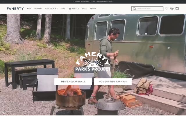 Screenshot of fahertybrand.com