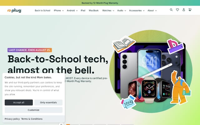 Screenshot of plug.tech