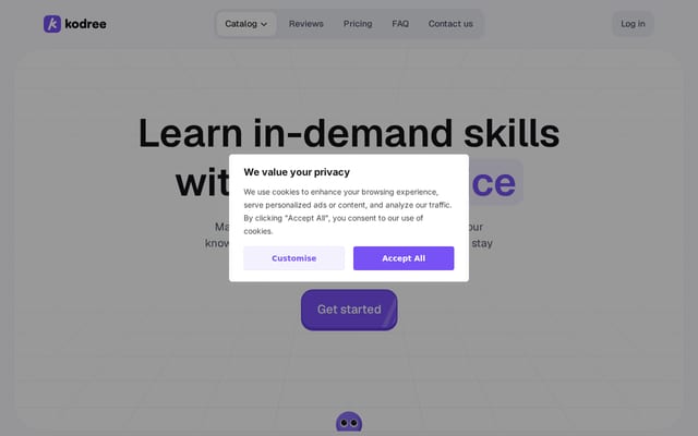 Screenshot of kodree.com
