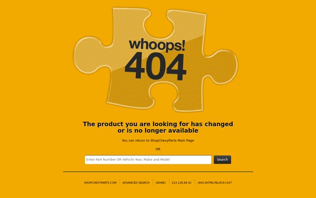 Screenshot of shopchevyparts.com