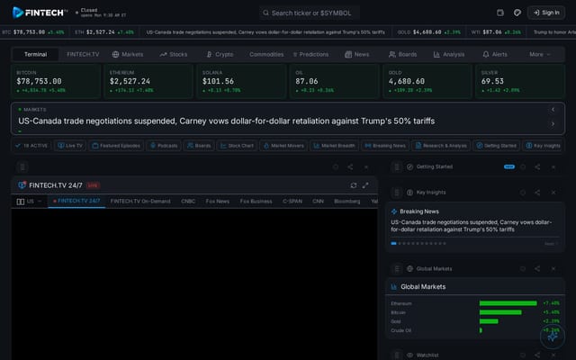 Screenshot of fintech.tv
