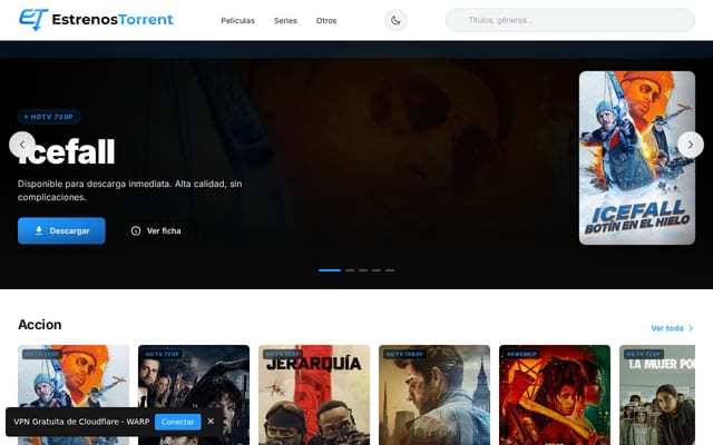 Screenshot of estrenosdtl.com