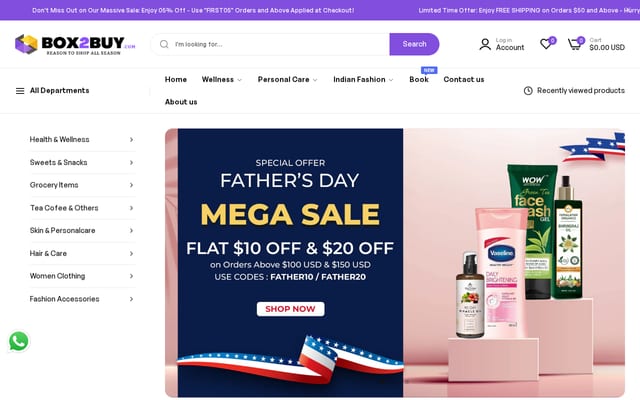 Screenshot of box2buy.com