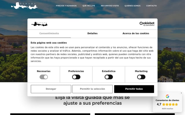 Screenshot of entradas-alhambradegranada.org