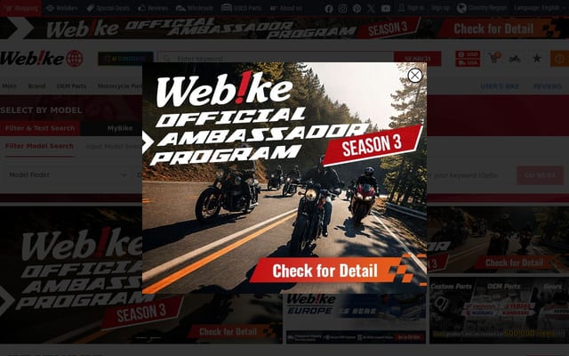 Screenshot of webike.sg