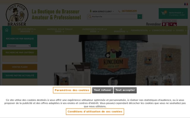 Screenshot of toutpourbrasser.com