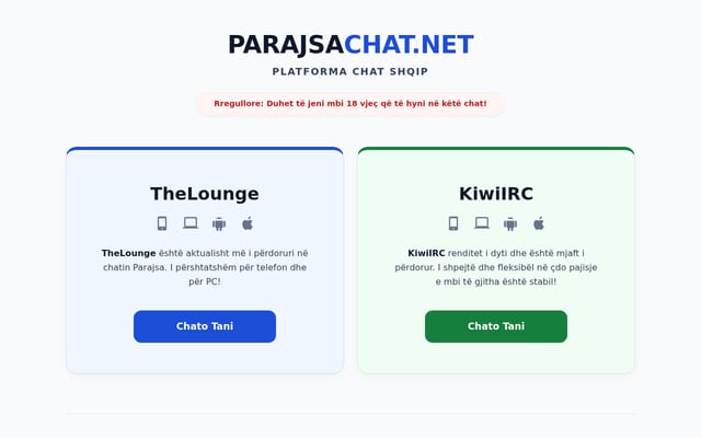 Screenshot of parajsachat.net