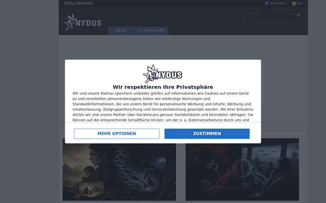 Screenshot of nydus.org