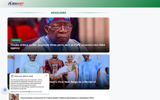 Screenshot of ejesgist.com
