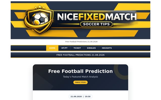 Screenshot of nicefixedmatches.com