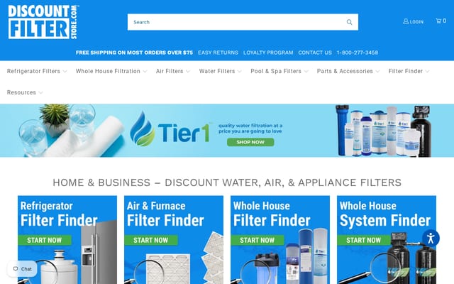 Screenshot of discountfilterstore.com