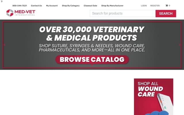 Screenshot of shopmedvet.com