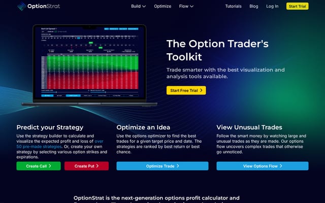 Screenshot of optionstrat.com