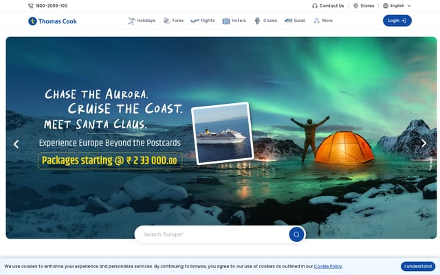 Screenshot of thomascook.in