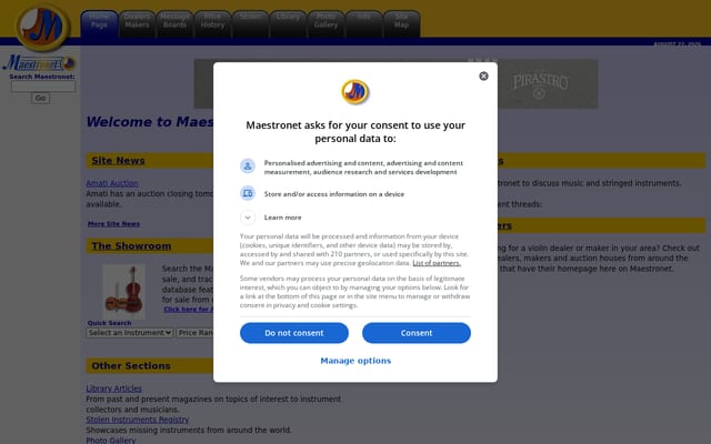Screenshot of maestronet.com