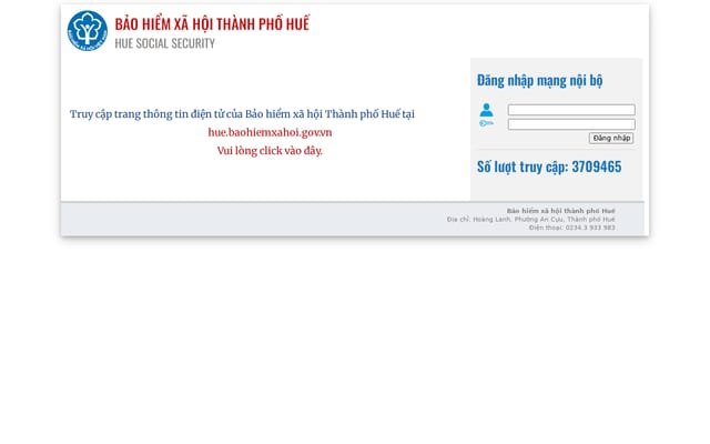 Screenshot of bhxhthuathienhue.vn