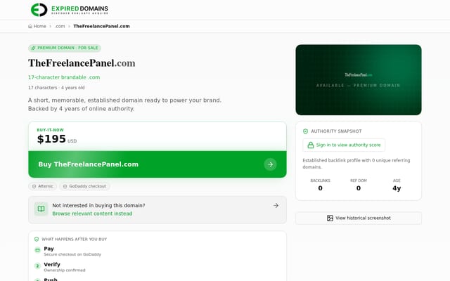 Screenshot of thefreelancepanel.com