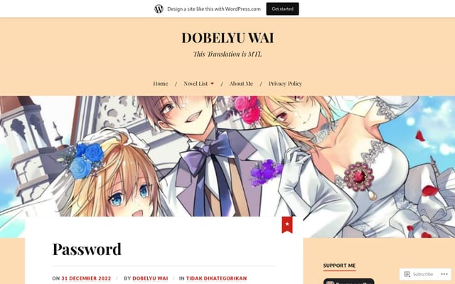 Screenshot of dobelyuwai.wordpress.com