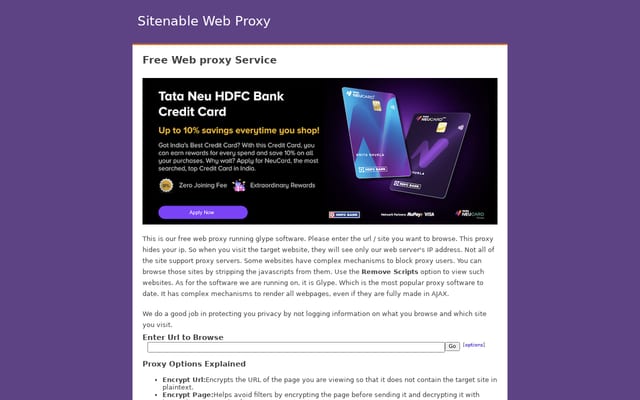 Screenshot of siteget.net