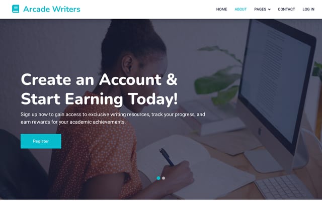 Screenshot of arcadewriters.com