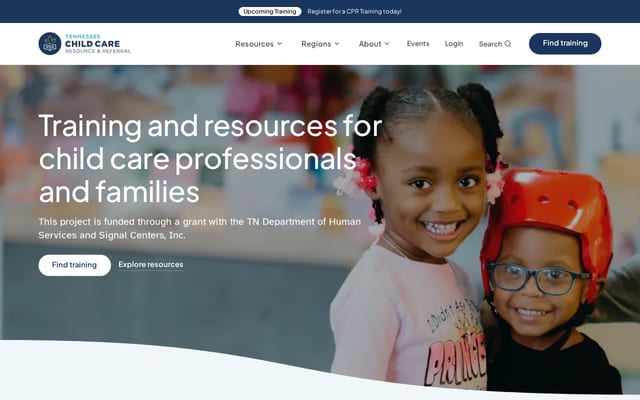 Screenshot of tnccrr.org