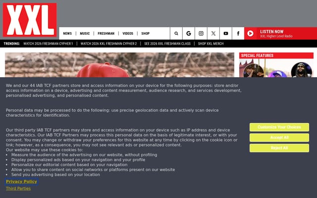 Screenshot of xxlmag.com