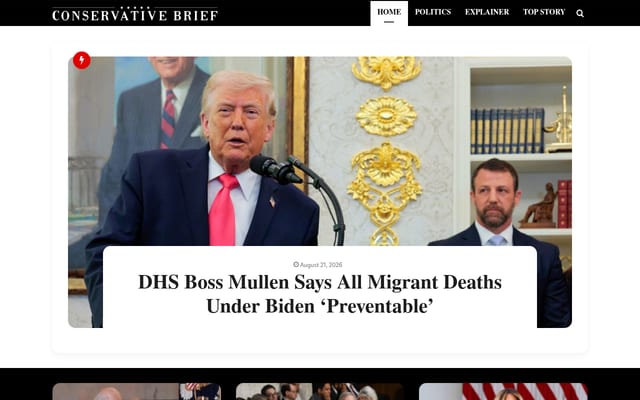 Screenshot of conservativebrief.com