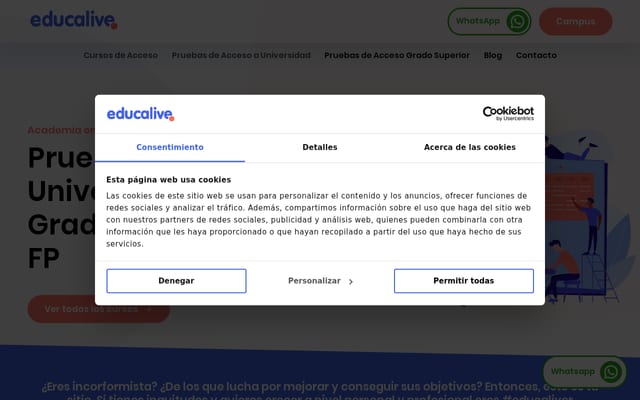 Screenshot of educalive.com