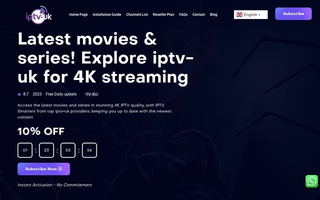 Screenshot of iptv-uk.online