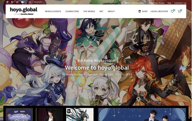 Screenshot of hoyo.global