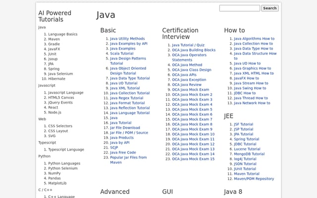 Screenshot of java2s.com