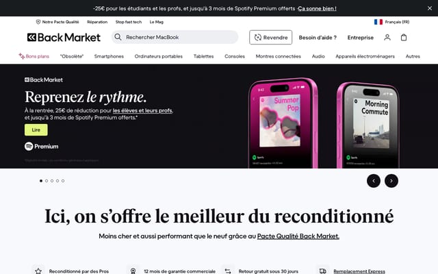 Screenshot of backmarket.fr
