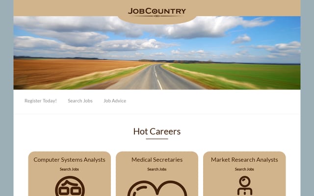 Screenshot of jobcountry.net