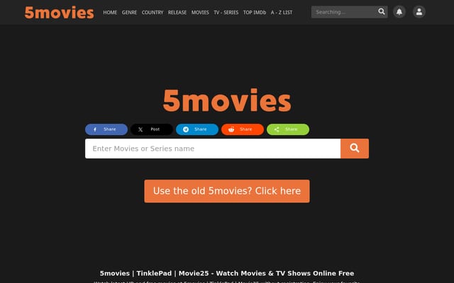 Screenshot of 5movies.pw