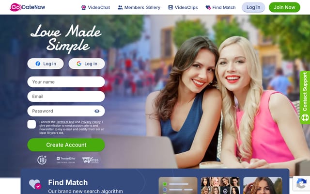 Screenshot of godatenow.com