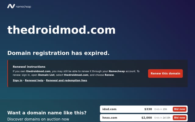 Screenshot of thedroidmod.com