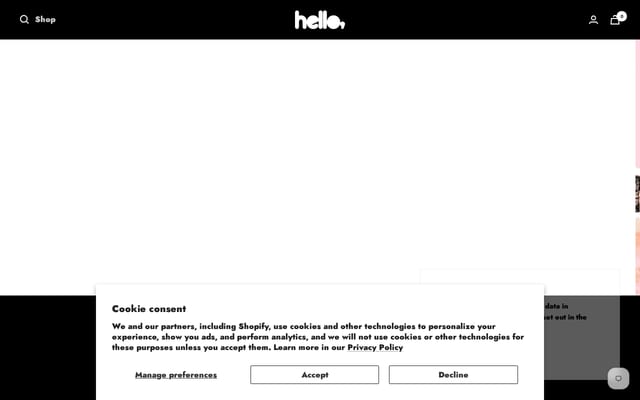 Screenshot of hellomerch.com