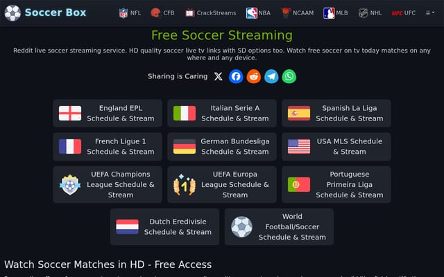 Screenshot of soccerstream.me