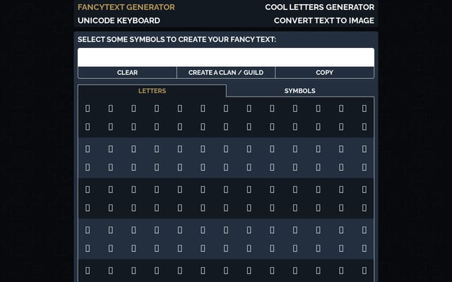 Screenshot of fancytext.blogspot.com