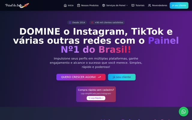 Screenshot of paineldoinstabrasil.com