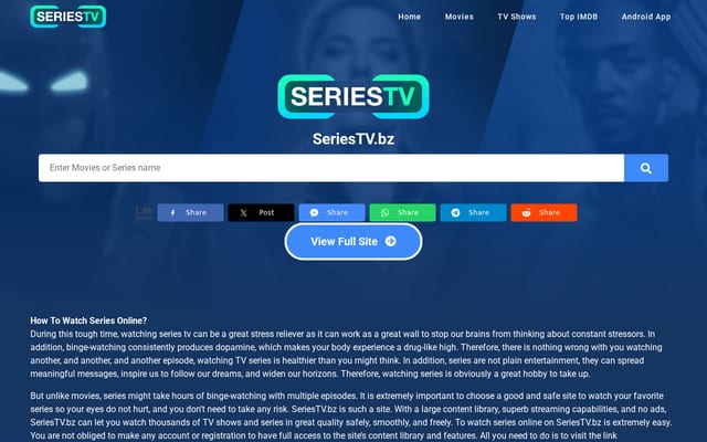 Screenshot of seriestv.bz
