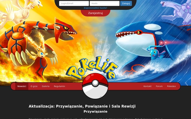 Screenshot of pokelife.pl
