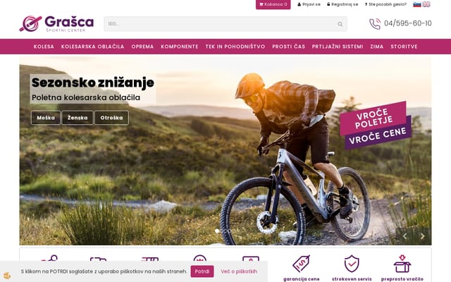 Screenshot of grasca.si