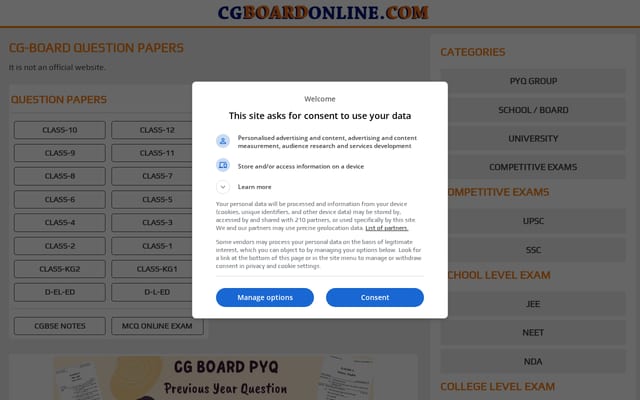 Screenshot of cgboardonline.com