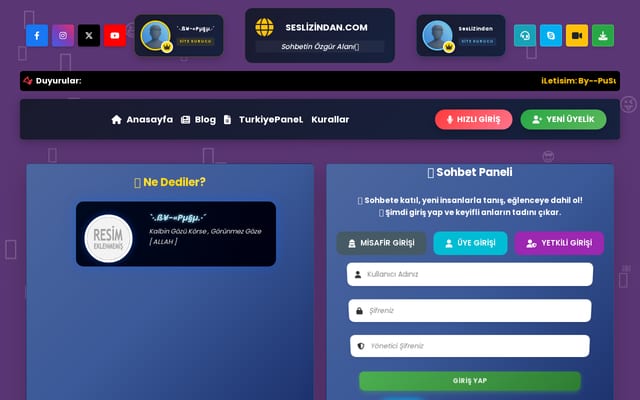Screenshot of seslizindan.com