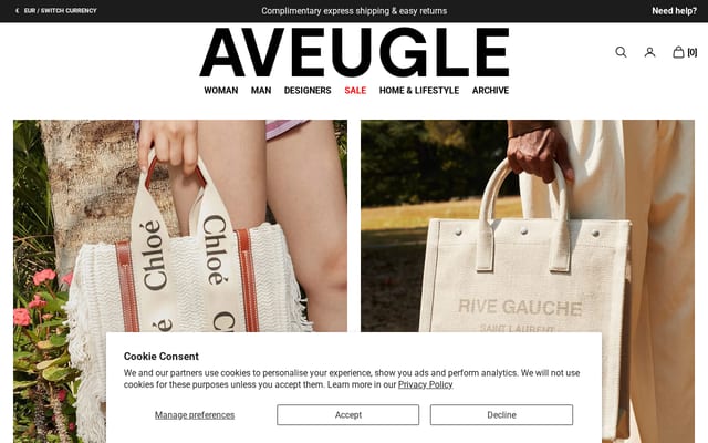 Screenshot of aveugle-shop.com