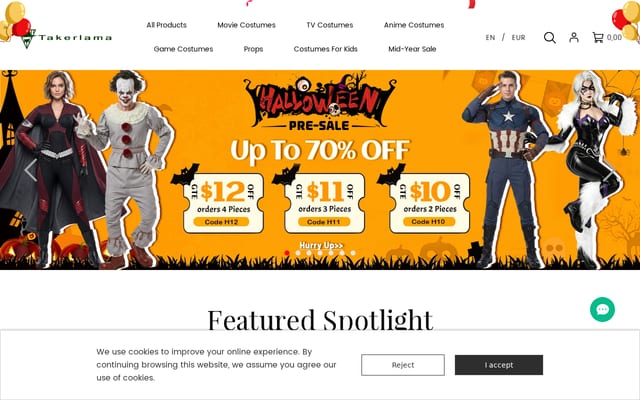 Screenshot of takerlama.com