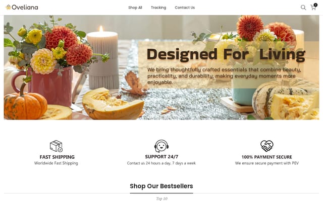 Screenshot of oveliana.com