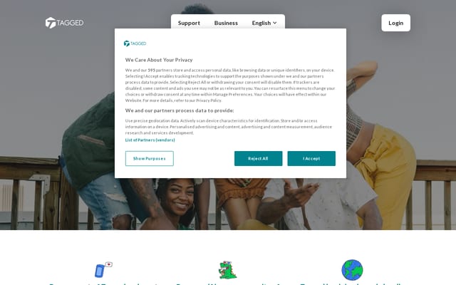 Screenshot of tagged.com