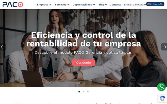 Screenshot of paco.com.co